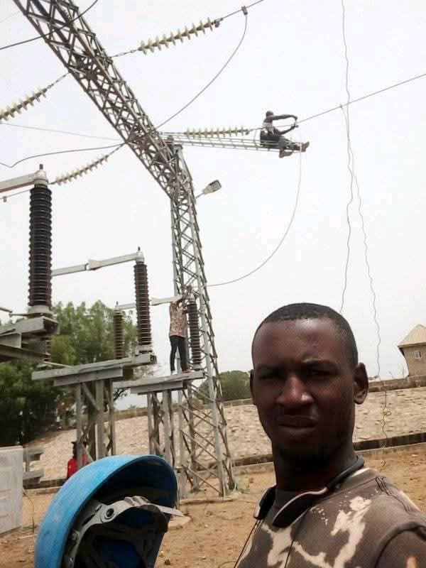 High voltage line work