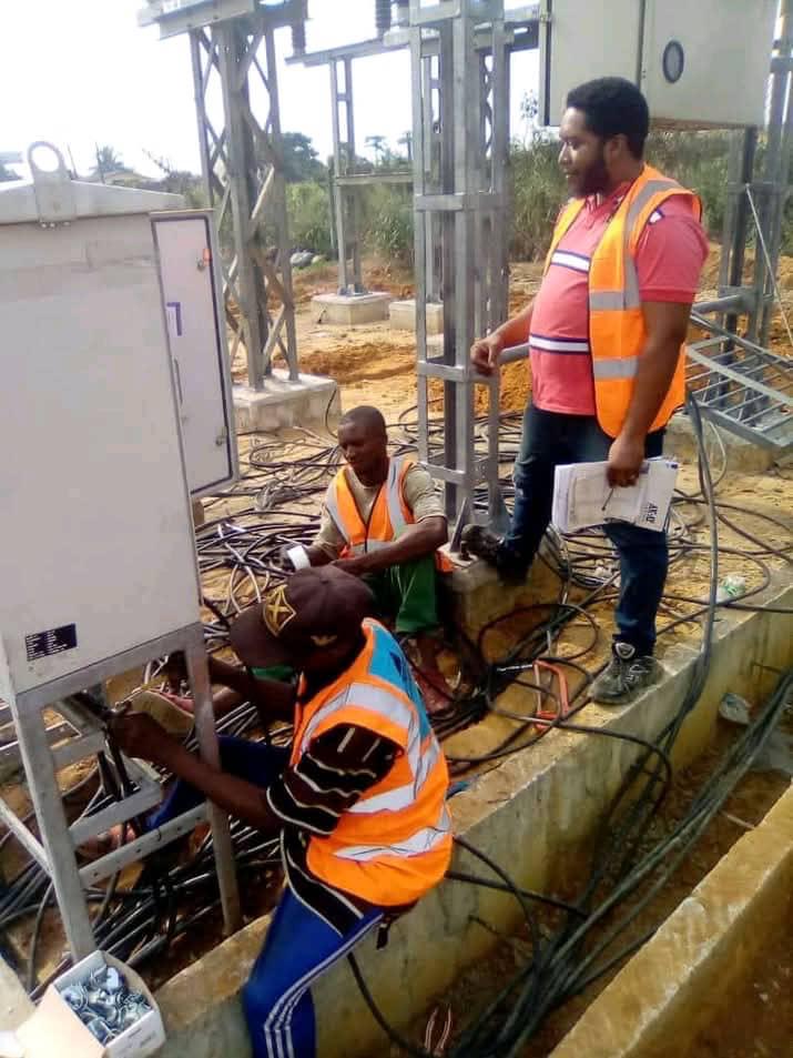 Team working on control panels